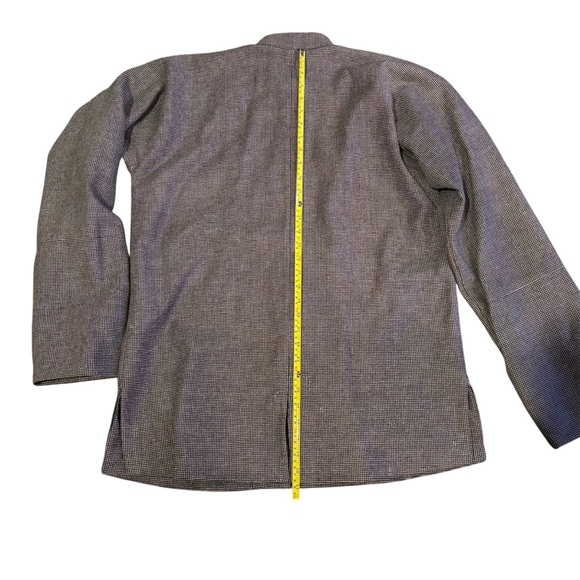 Shanghai Tang Wool Checkered Button Up Jacket - Picture 14 of 14